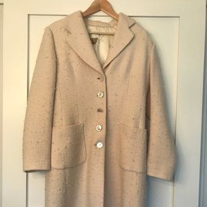 Mid-length cream wool coat Banana Republic